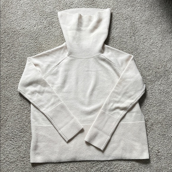 Athleta Soft Cream Cowl Neck Sweater XS - Picture 6 of 8
